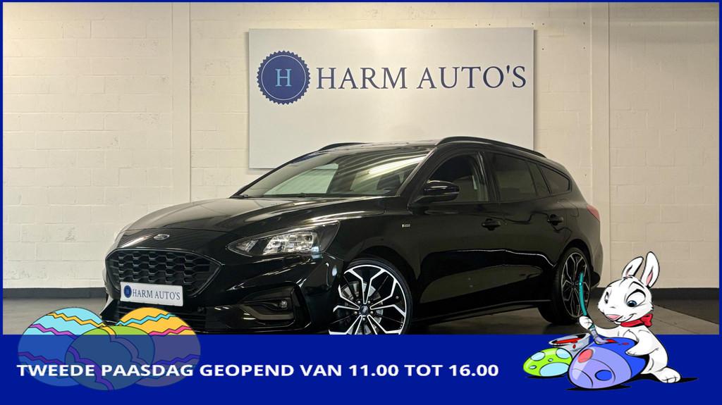 Ford Focus Wagon 1.0 EcoBoost ST Line 125pk Camera / LED / C, Gebruikt, Zwart, 1283 kg, Zwart