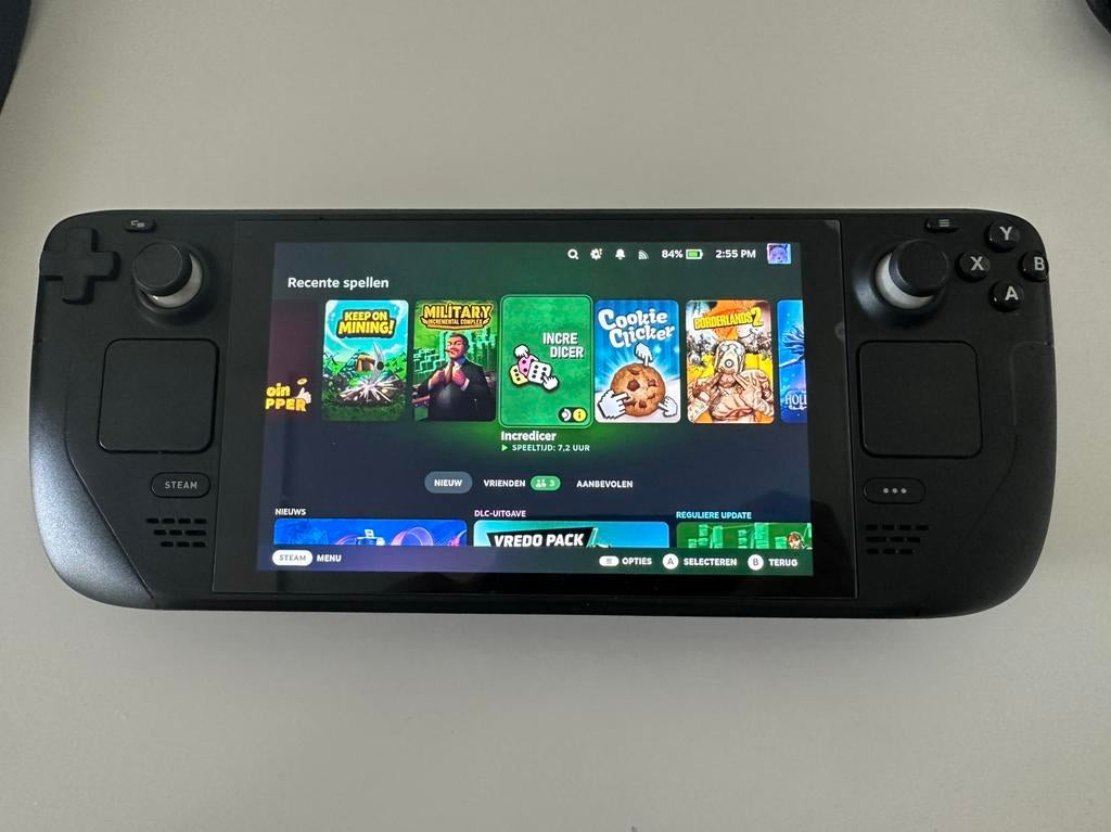 Steam Deck LCD 256GB + 200GB SD met case en dock