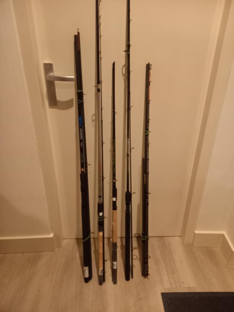 Partij van 5 nieuwe feeder hengels - diverse modellen, Watersport en Boten, Hengelsport | Algemeen, Nieuw, Werphengel, Ophalen of Verzenden