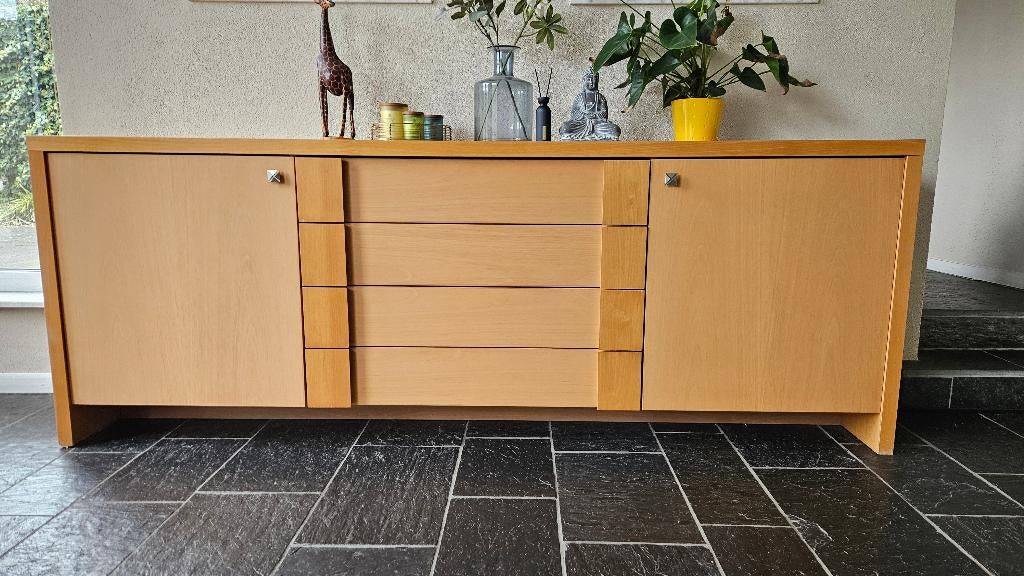 Dressoir kast met 4 lades en 2 deuren, Ophalen, Gebruikt, Met deur(en), 200 cm of meer