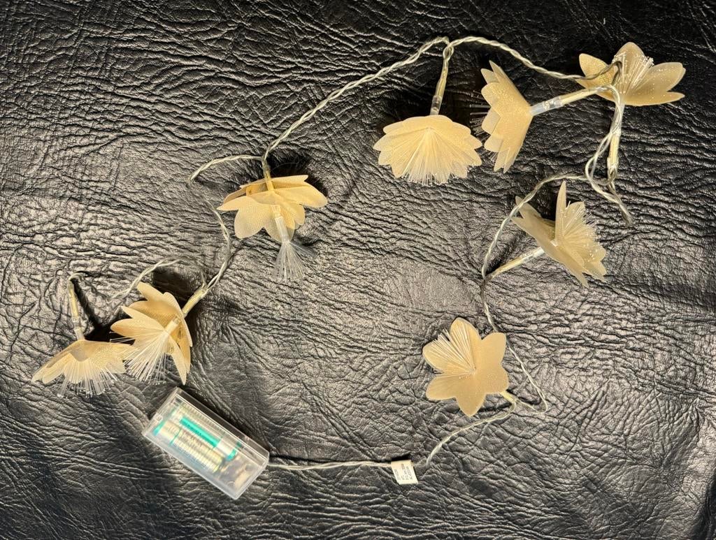 Kort lichtsnoer met bloemen 110 cm, Ophalen of Verzenden, Gebruikt