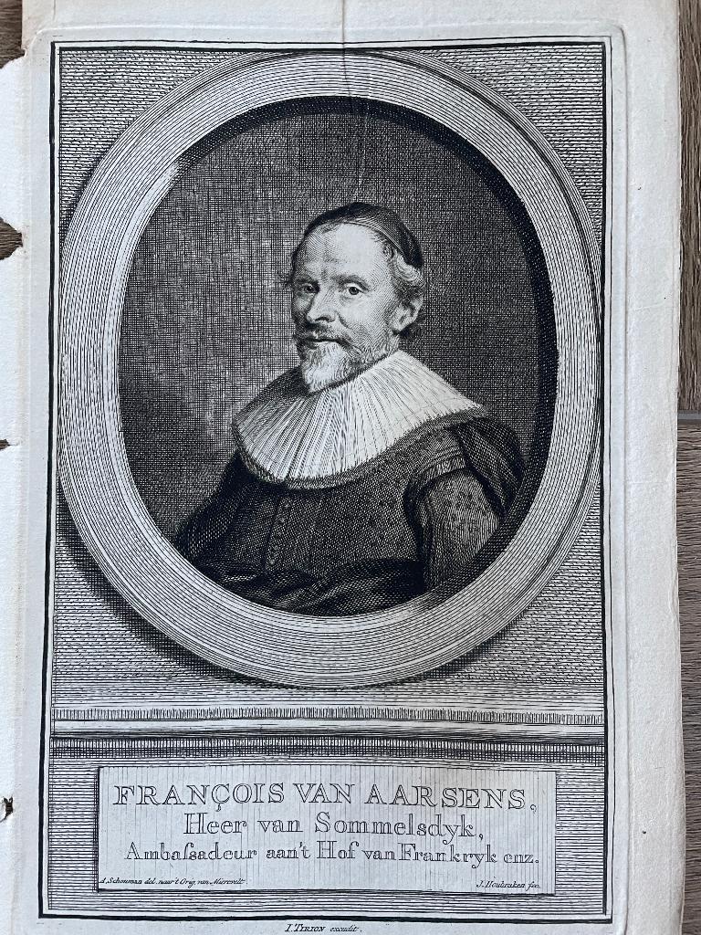 F. van Aarsens 1572-164 Houbraken Den Bommel - P0491, Ophalen of Verzenden