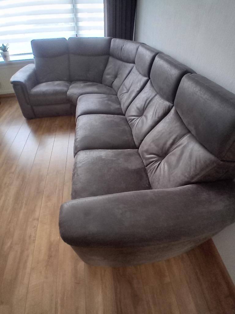 Hoekbank Microleder, Ophalen, Overige materialen, 250 tot 300 cm, Hoekbank