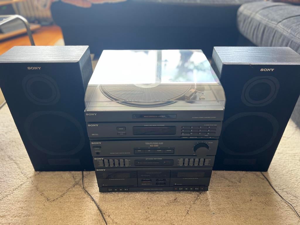 Sony XO-D20S Stereo Installatie met Platenspeler, Audio, Tv en Foto, Stereo-sets, Gebruikt, Cassettedeck, Sony, Losse componenten