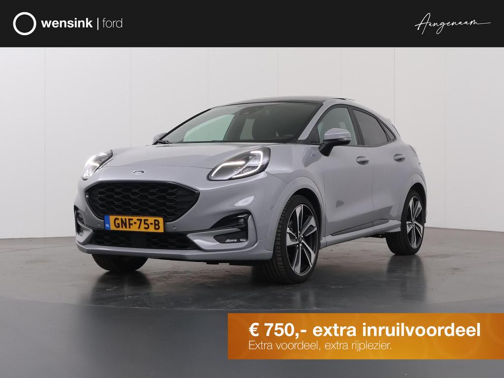 Ford Puma 1.0 EcoBoost Hybrid ST-Line X | Panoramadak | Adap, Voorwielaandrijving, Leder en Stof, 23 km/l, Bedrijf