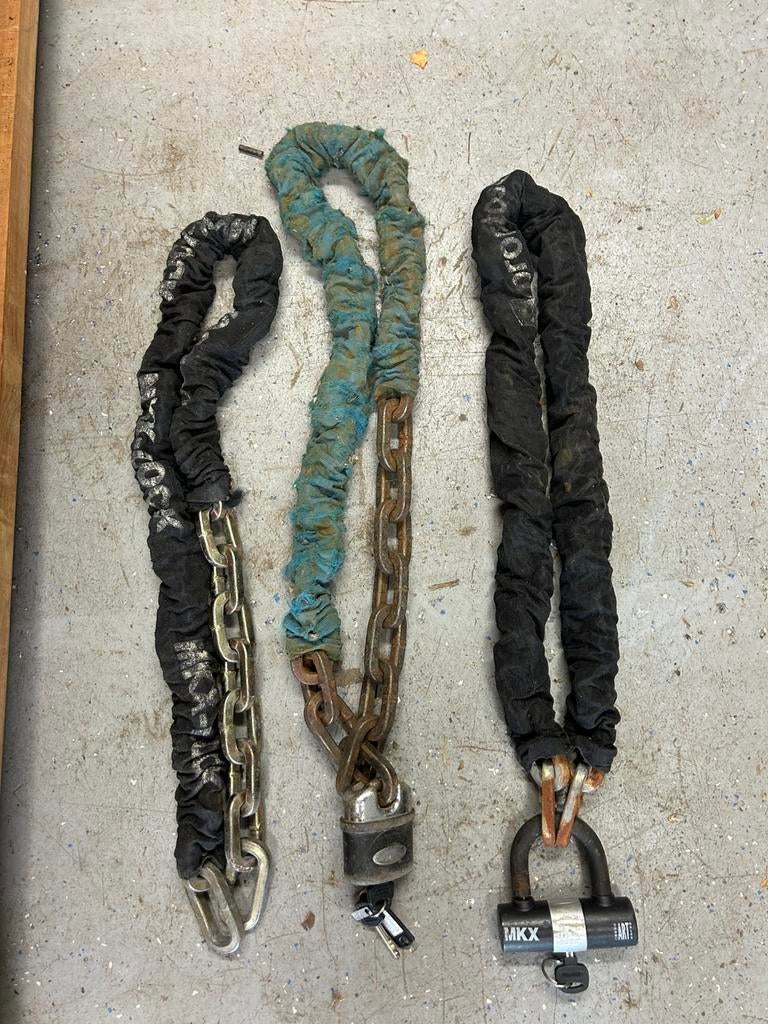 Drie zware ketting sloten, Ophalen of Verzenden