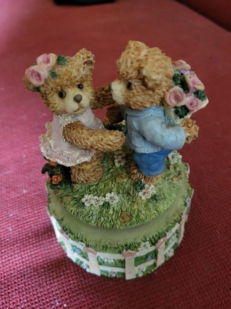 Enesco Cherished Teddies "Wedding March" Muziekdoos 1993, Verzamelen, Beren en Cherished Teddies, Ophalen of Verzenden, Gebruikt