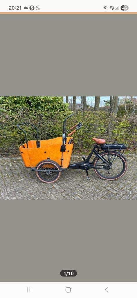 Vogue e-cargo Bakfiets met huif, Ophalen, Gebruikt, 4 kinderen of meer, Huif