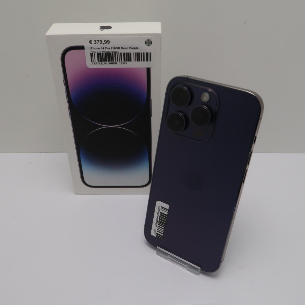 iPhone 14 Pro 256GB Deep Purple 79% | in Prima Staat, Niet ingevuld, Zo goed als nieuw, Niet ingevuld, Niet ingevuld