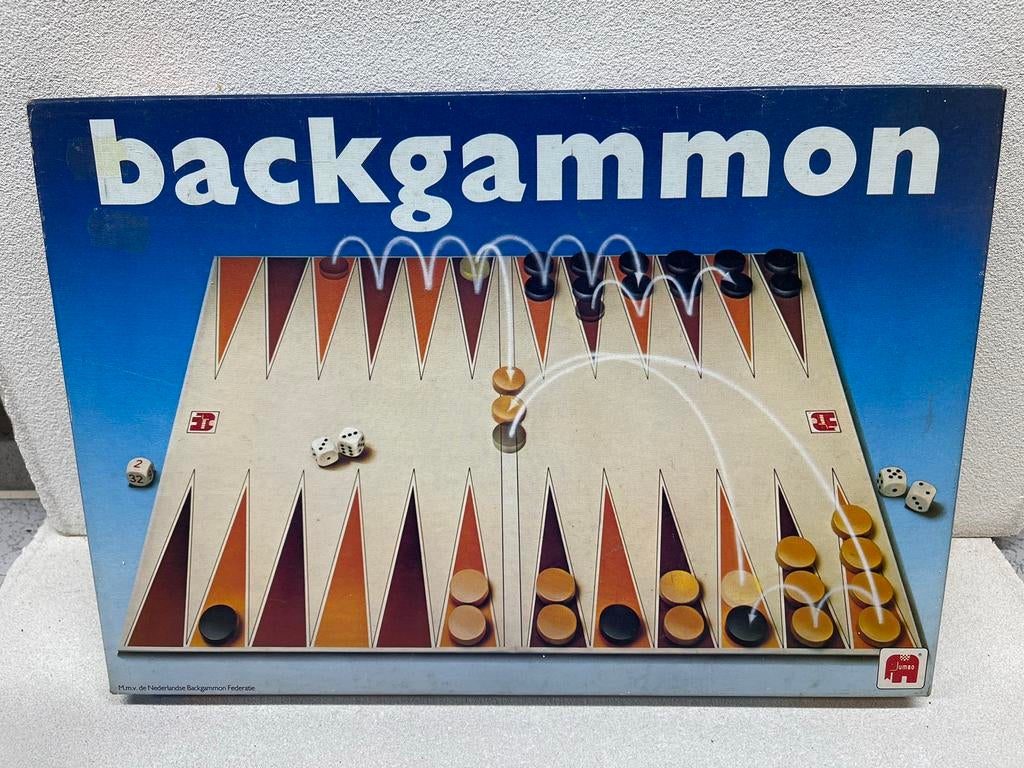 Backgammon uit 1981 vvan Jumbo, Een of twee spelers, Ophalen of Verzenden, Zo goed als nieuw