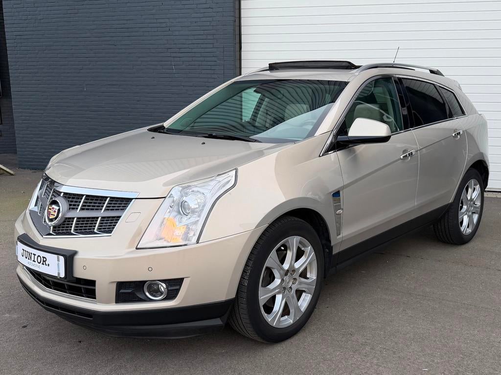 Cadillac SRX 3.0 V6 AWD Sports Luxury PANORAMADAK/LEDER/STOE, Auto's, Euro 5, Gebruikt, Beige, 2000 kg