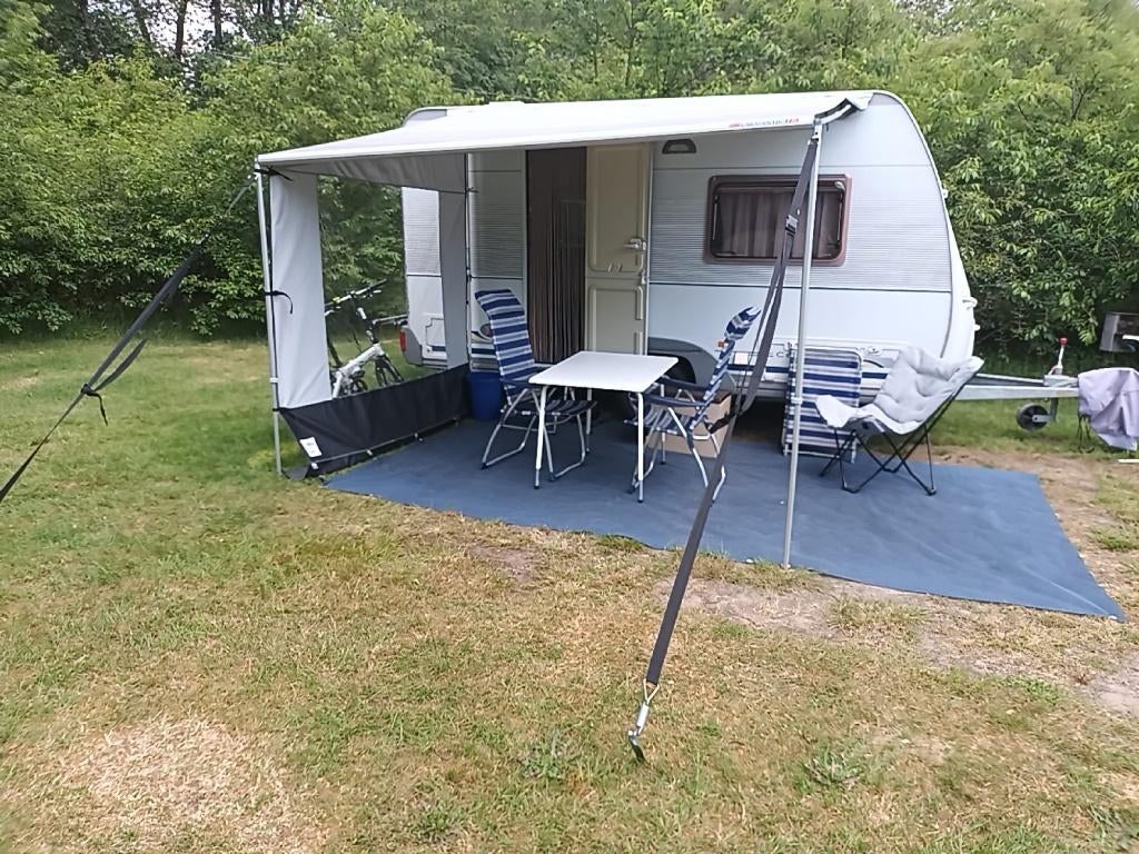 Mooie Dethleffs 395 HK, Caravans en Kamperen, Rondzit, Particulier, 2 aparte bedden, Schokbreker