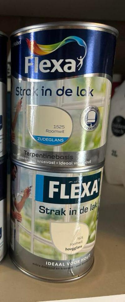 Flexa Strak in de Lak Binnenlak - Roomwit, Ophalen, Wit, Nieuw, Lak