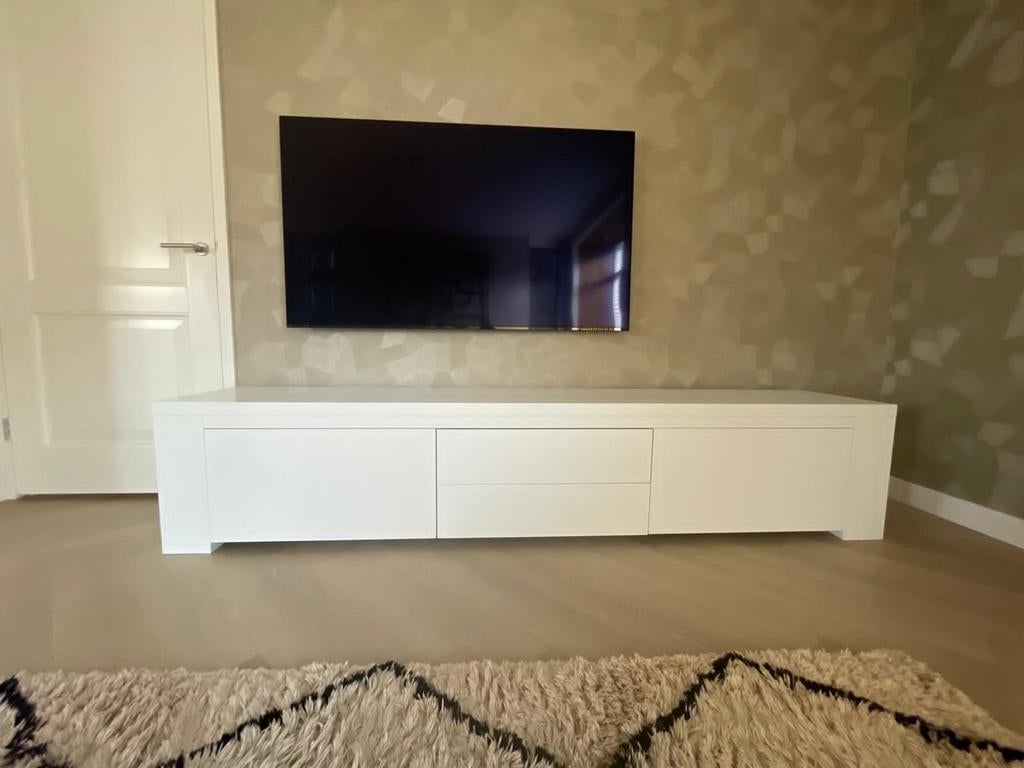 Massief eiken tv-meubel (House of Mayflower), Ophalen, Zo goed als nieuw, 25 tot 50 cm, Minder dan 100 cm