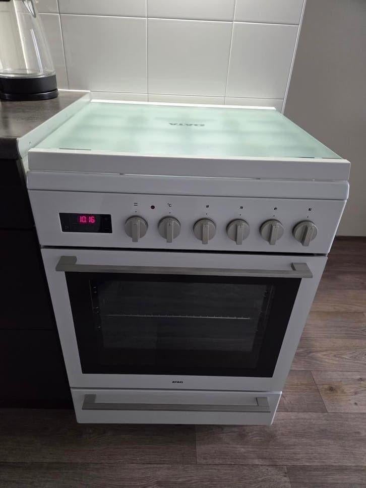 ATAG gasfornuis FG6055CA1E/A01 wit - Zeer mooie staat, Ophalen, Hete lucht, 60 cm of meer, 4 kookzones