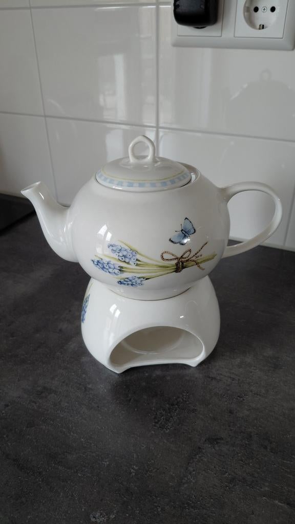 Theepot met warmhouder   - Jet ter Steege, Huis en Inrichting, Ophalen of Verzenden, Zo goed als nieuw