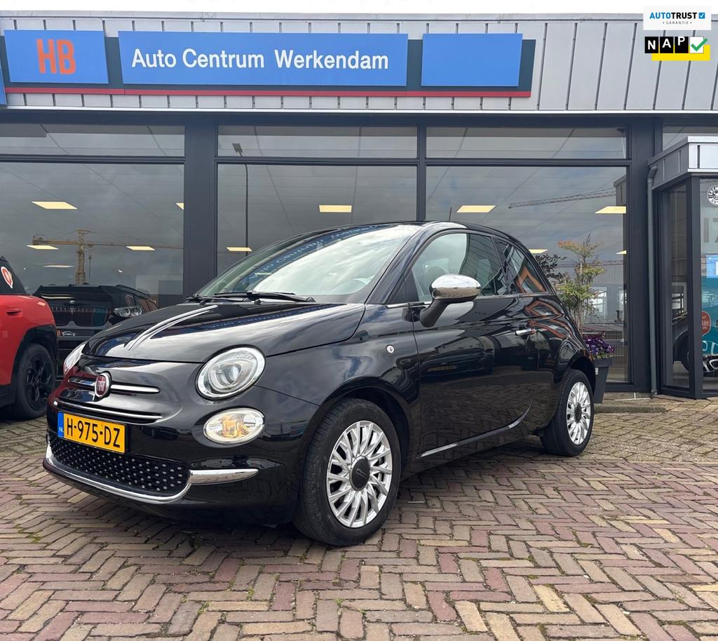 Fiat 500 1.2 Lounge, Auto's, Stof, 4 cilinders, 4 stoelen, Zwart