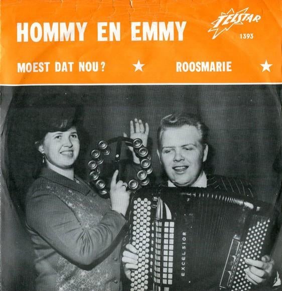 Vinylsingles hommy en emmy gezocht, Ophalen of Verzenden, Zo goed als nieuw, Overige formaten, Levenslied of Smartlap