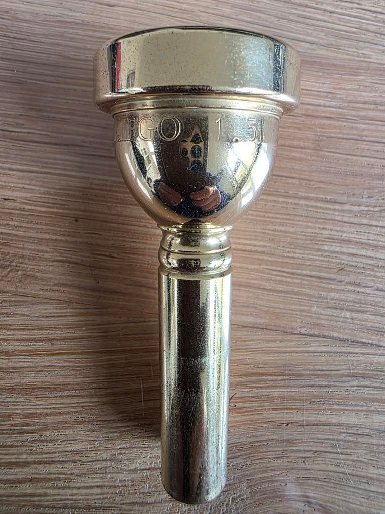 Verguld Bastrombone Mondstuk Griego 1.5, Ophalen of Verzenden, Gebruikt, Koperblazer