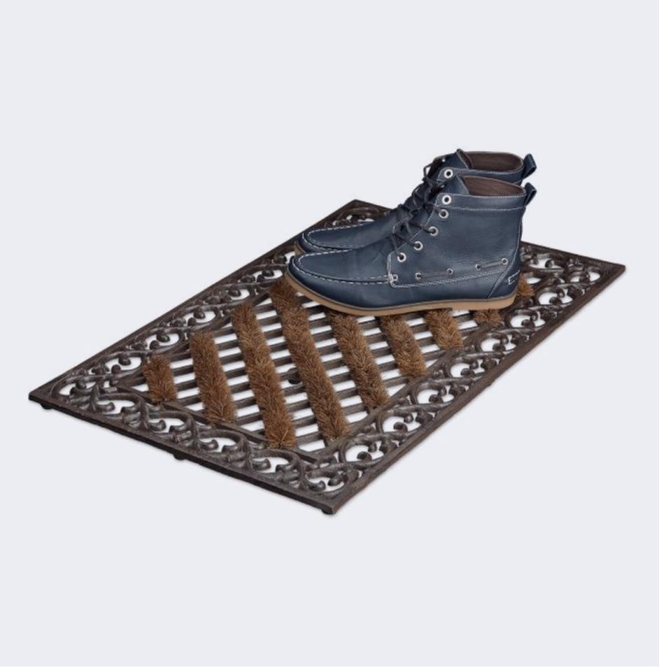 Deurmat gietijzer rechthoek, Tuin en Terras, Deurmatten, Ophalen, Zo goed als nieuw, Gietijzer