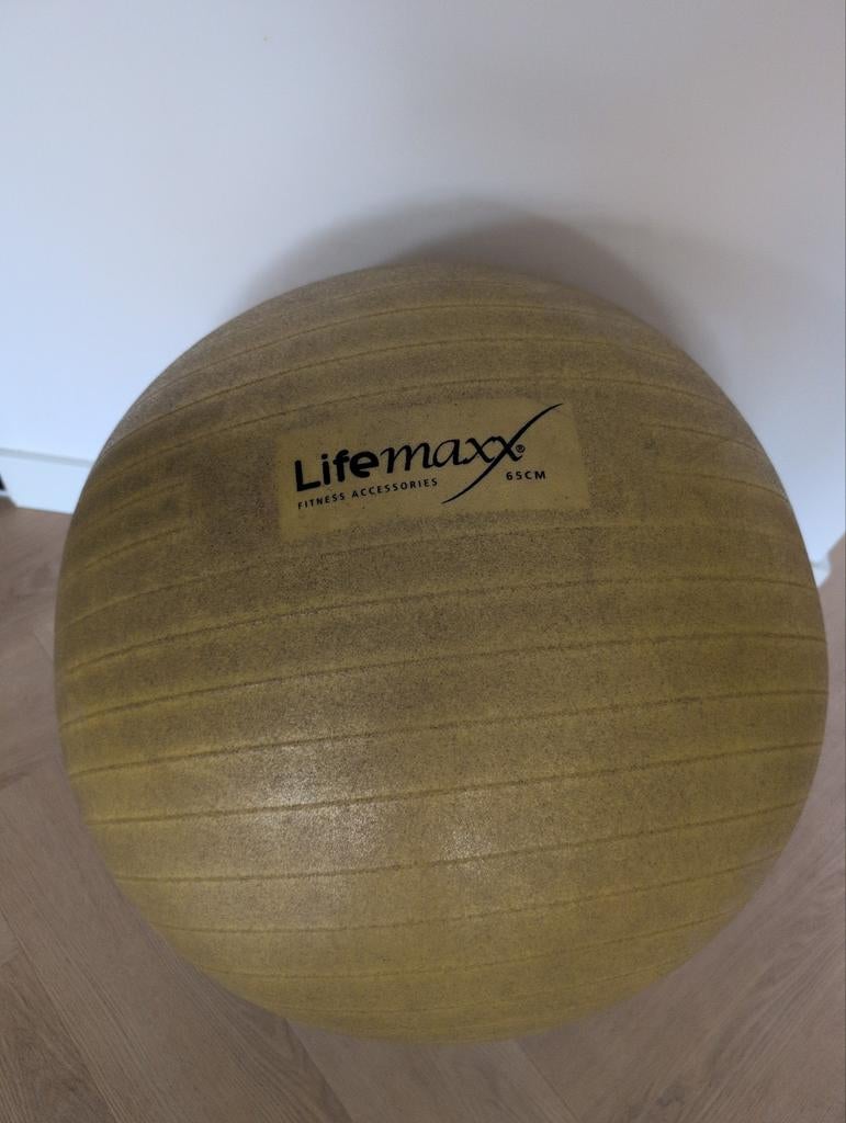 LifeMaxx Fitness Yoga Bal 65cm, Sport en Fitness, Fitnessmaterialen, Ophalen, Gebruikt, Buik, Fitnessbal