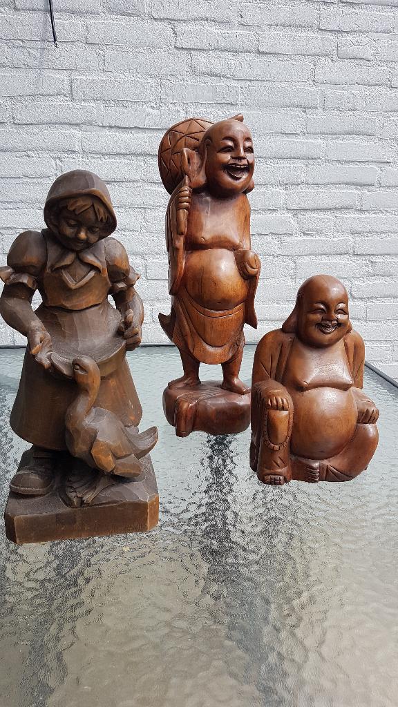 houten beeldjes, Antiek en Kunst, Ophalen of Verzenden