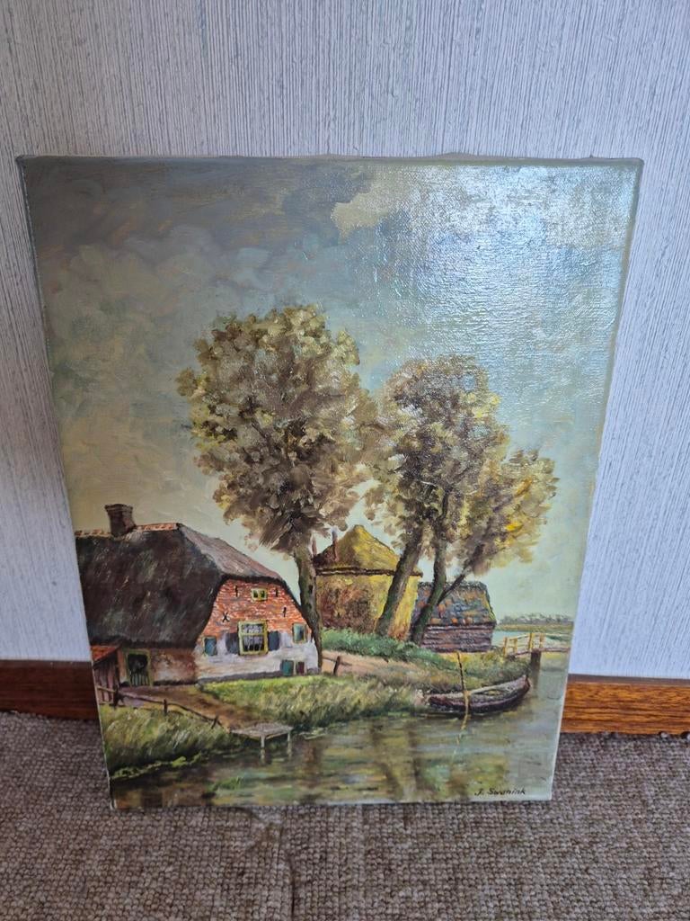 Schilderij van een Hollands landschap, Ophalen