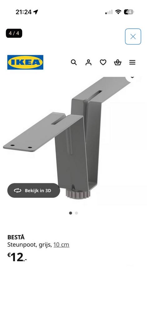 Ikea Besta steunen, Ophalen of Verzenden, Zo goed als nieuw