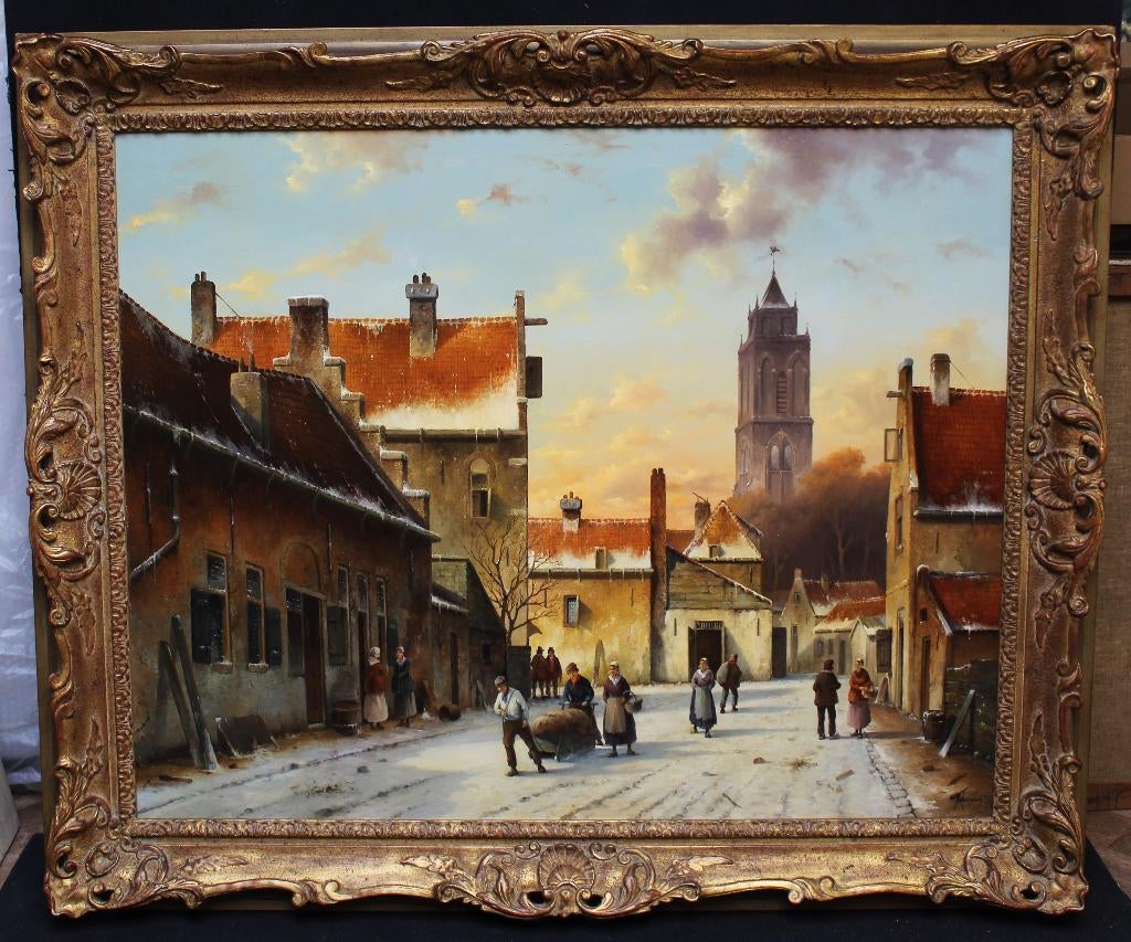 Fred Arends (1949) paneel 80 x 100 cm., Ophalen