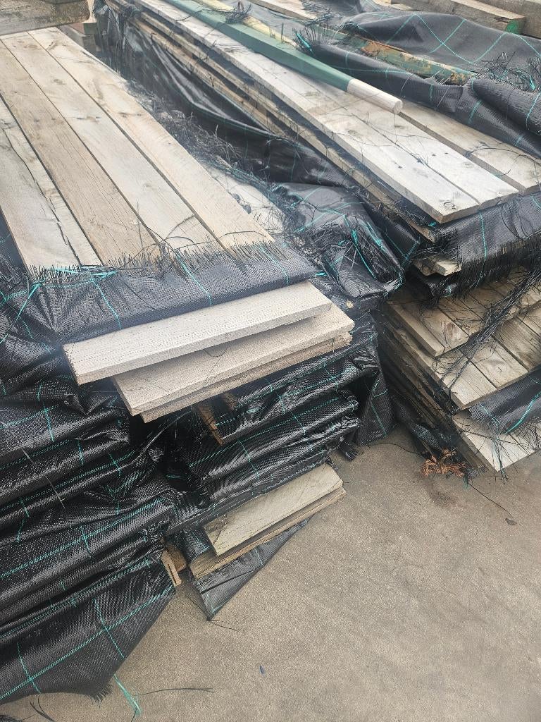 Hardhout beschoeiingsschotten, Tuin en Terras, Overige Tuin en Terras, Ophalen, Nieuw