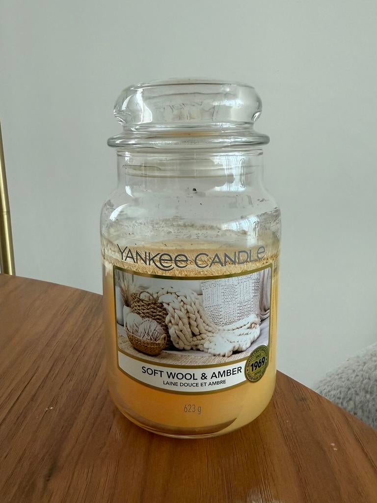 Large Yankee Candle, Overige materialen, Gebruikt, Overige kleuren, Ophalen of Verzenden