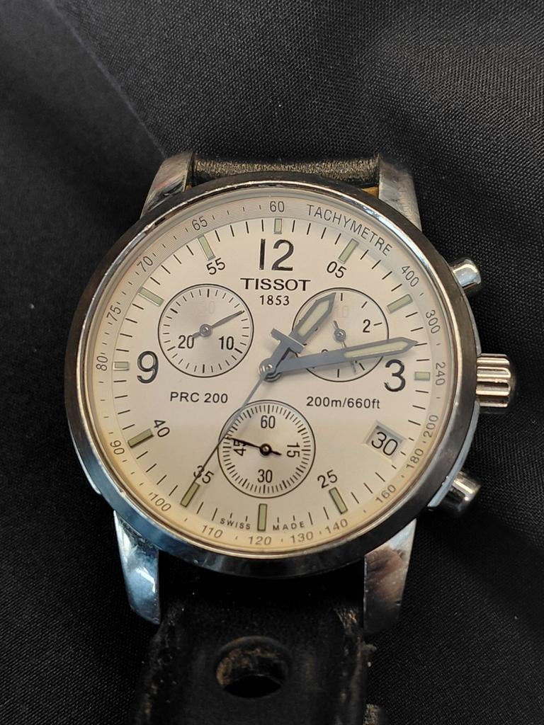 Tissot Chronograaf herenhorloge, Overige merken, Leer, Polshorloge, Ophalen of Verzenden