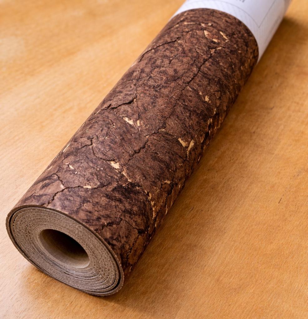 Exclusief Élitis 'Ecorce' behang – Essence de Liège / Éclat, Huis en Inrichting, Ophalen, Minder dan 10 m², Bruin, Luxe design