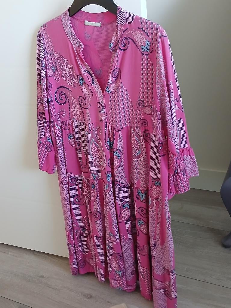 Roze wijd jurkje, maat 38, Maat 38/40 (M), Ophalen of Verzenden, Zo goed als nieuw, Roze