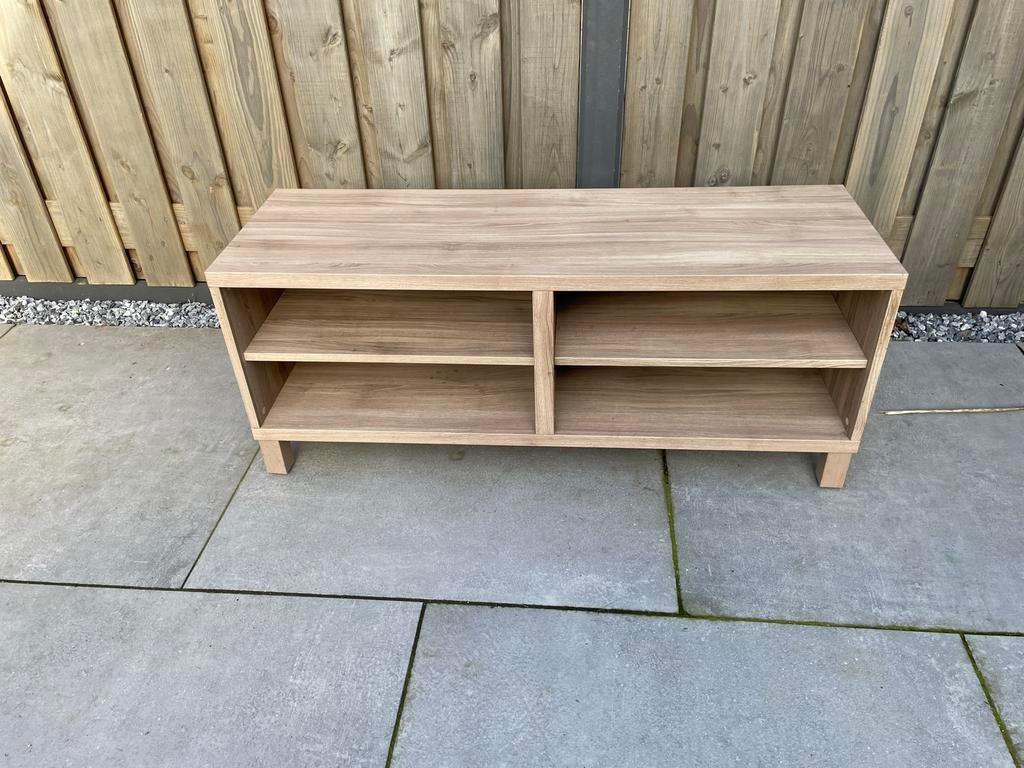 Ikea Besta TV meubel licht beige eiken met opbergruimte, Ophalen, Eikenhout, 100 tot 150 cm, Zo goed als nieuw