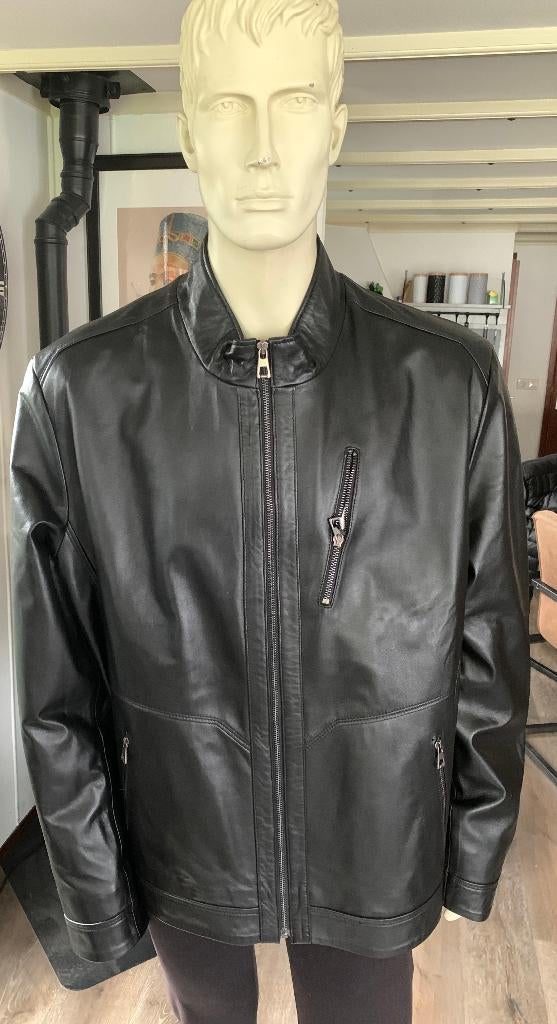 Heren jas lams leder maat 8 XL, Ophalen, Nieuw, Overige maten, Zwart