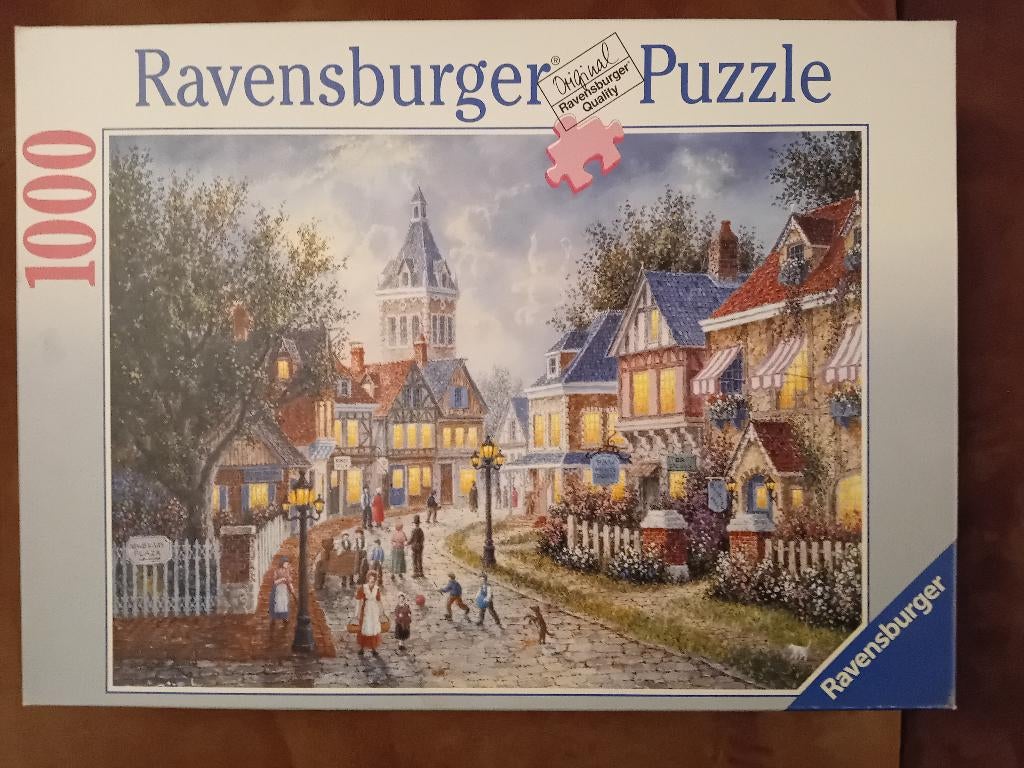 PUZZEL RAVENSBURGER 1000 STUKS OUD STADJE €2, Ophalen of Verzenden, 500 t/m 1500 stukjes, Gebruikt, Legpuzzel