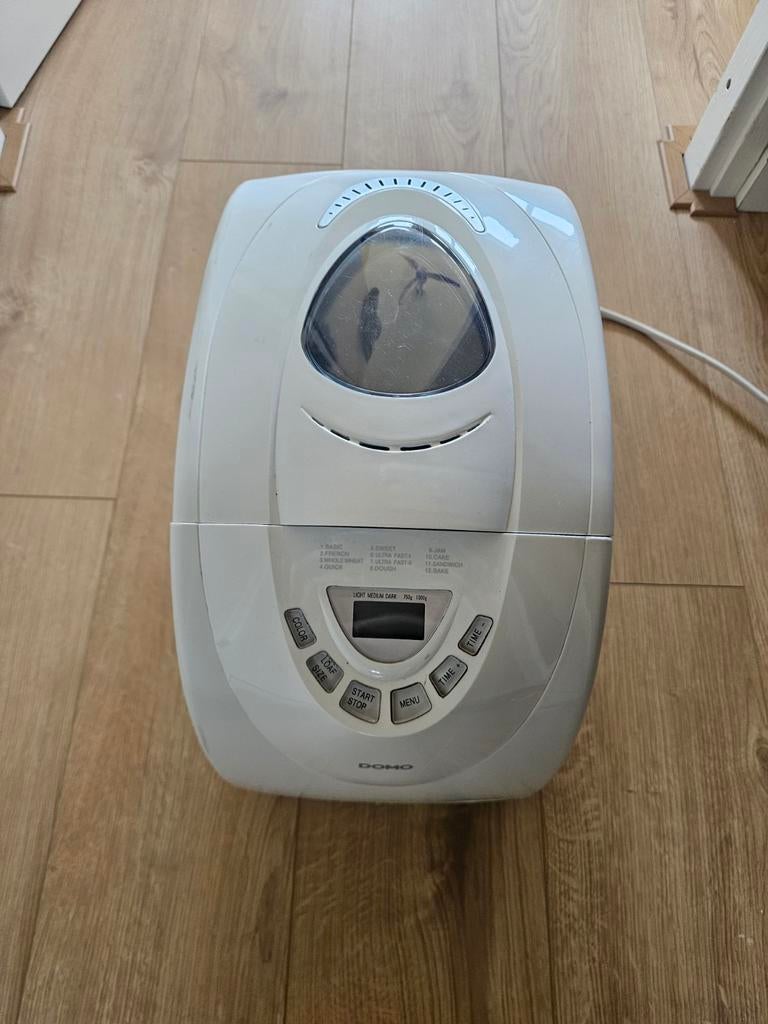 Domo Broodbakmachine - Vers brood in een handomdraai, Met timer, Gebruikt, Kijkvenster, 800 tot 1200 gram deeg