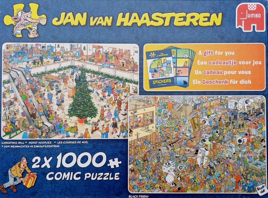 Jan van Haasteren puzzels 2x 1000 st., Ophalen, 500 t/m 1500 stukjes, Gebruikt, Legpuzzel