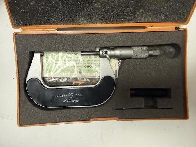 micrometers buitenschroefmaat Mitutoyo, Doe-het-zelf en Verbouw, Afstand, Ophalen of Verzenden, Zo goed als nieuw, Mitutoyo