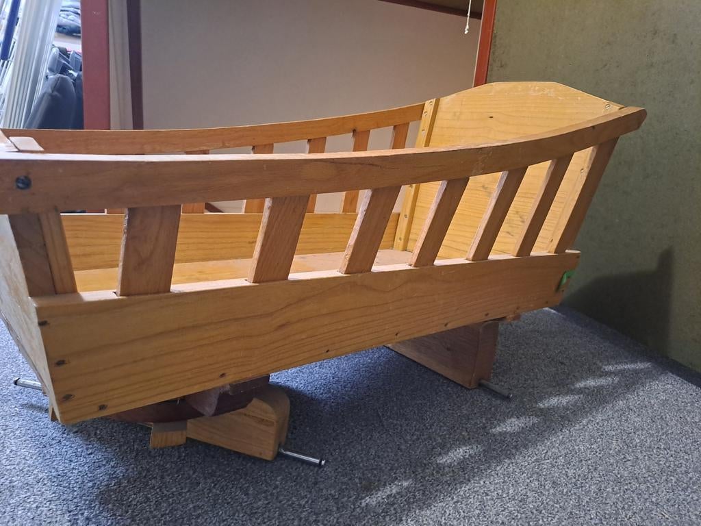 Vintage houten bolderkar (zonder wielen), Caravans en Kamperen, Ophalen, Gebruikt