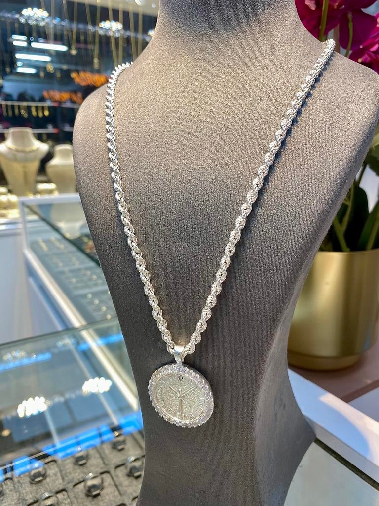 Zilveren Rope Ketting & Hanger, Verstelbaar, Nieuw, Ophalen of Verzenden, Zilver