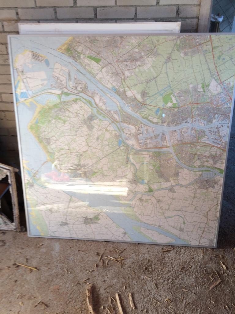 Samengestelde landkaart van de Maasvlakte anno 2005 ., Ophalen of Verzenden, Zo goed als nieuw, 1800 tot 2000, Landkaart