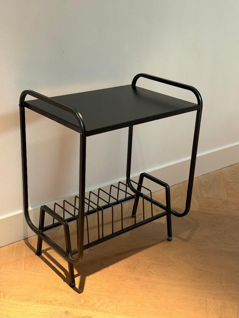 vynil kast, Ophalen, Zo goed als nieuw, Zwart, Metaal