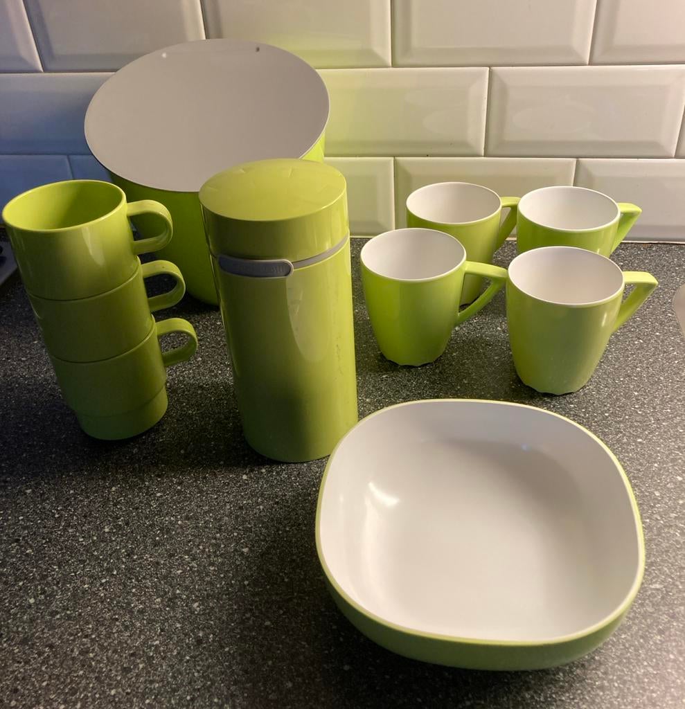 Mepal servies onderdelen, los te koop limegroen, Ophalen of Verzenden, Gebruikt