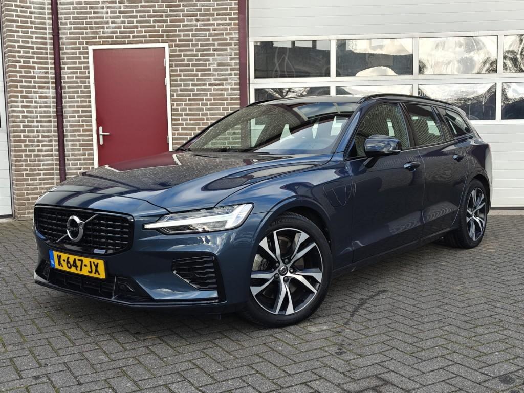 Volvo V60 2.0 T6 Recharge AWD R-Design - Panodak - Standkach, Gebruikt, Euro 6, 4 cilinders, Blauw