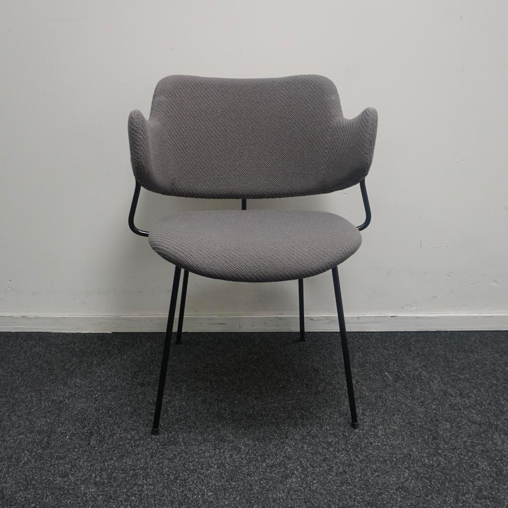 Lensvelt Gispen 205 Stoelen | Design Stoelen | Grijze Stof, Gebruikt, -, Ophalen of Verzenden, Stof