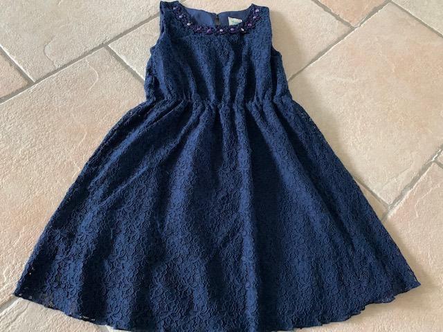 Yumi girl feestjurk, jurk maat 140 donkerblauw, Blauw, Ophalen of Verzenden, Zo goed als nieuw, Maat 34 (XS) of kleiner