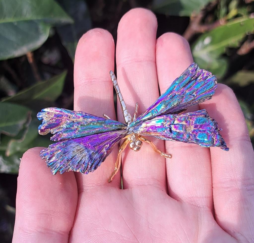 Prachtige Kyaniet libelle edelstenen natuursteen kristal, Ophalen of Verzenden