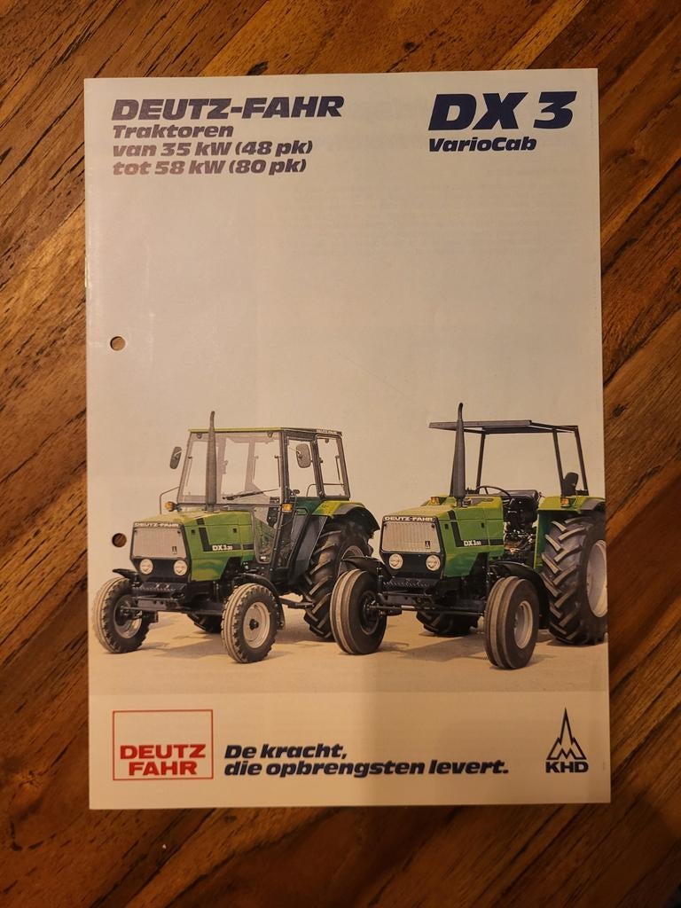 Tractor folder Deutz-Fahr DX 3 VarioCab, Ophalen of Verzenden, Zo goed als nieuw
